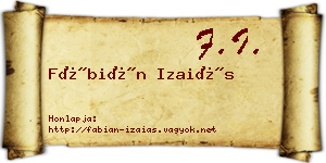Fábián Izaiás névjegykártya