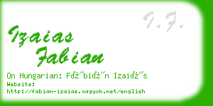 izaias fabian business card